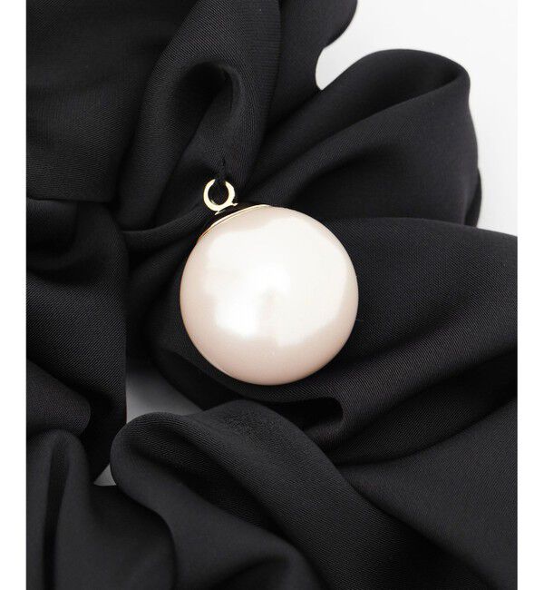  「スカーフ付パールシュシュ」|ヘアゴム・シュシュ|