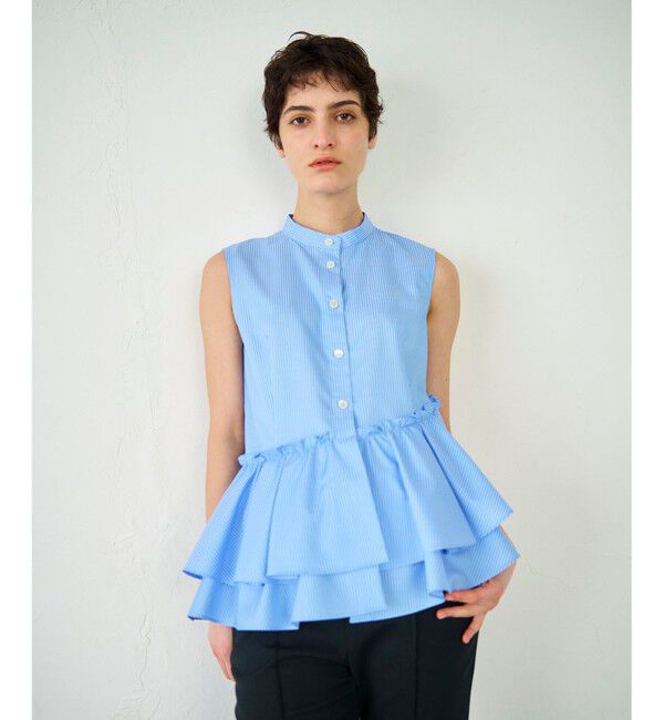 Diagram「ヘムフリルノースリーブ」|その他|ブルー