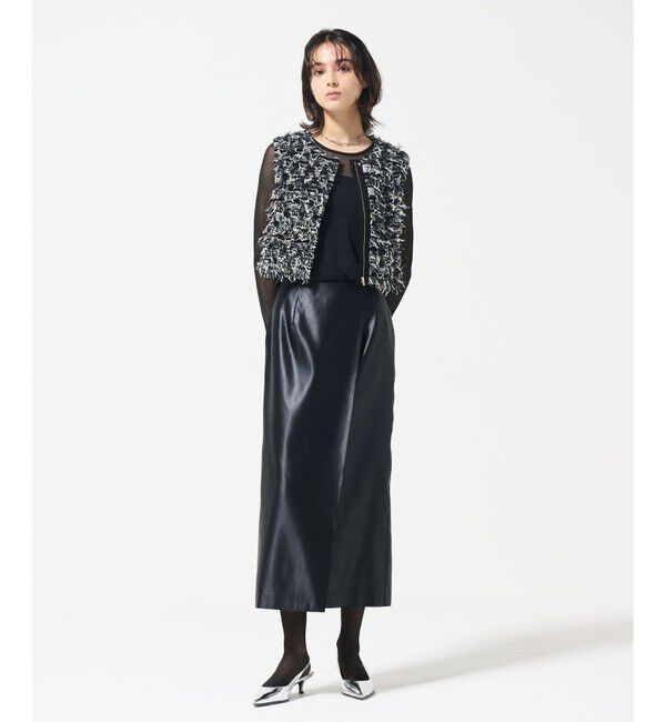 Diagram「コーティングラップスカート」|スカート|ブラック