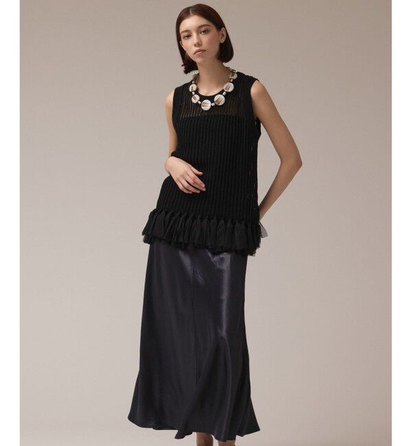 Diagram「サテンバイアススカート」|スカート|ネイビー