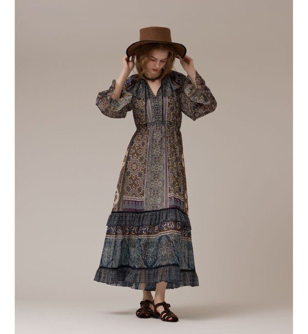 GRACE CONTINENTAL「ペイズリープリントドレス」|ワンピース|