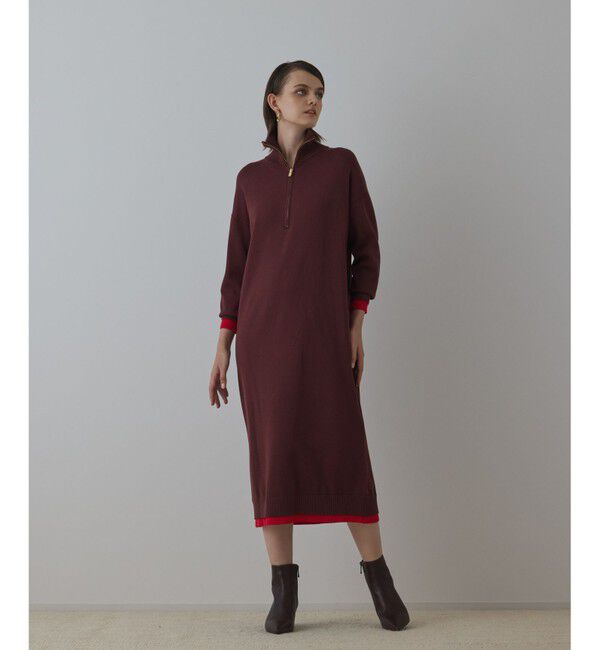 Diagram「バイカラーストレートニットワンピース」|ワンピース|