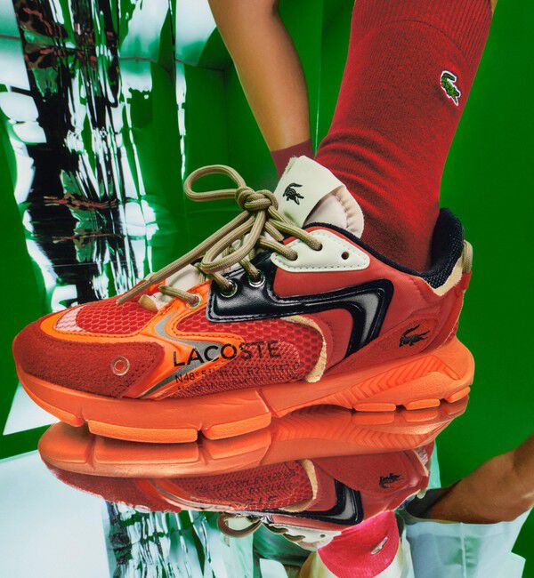 LACOSTE「レディース L003 NEO 123 1 SFA」|スニーカー|レッド