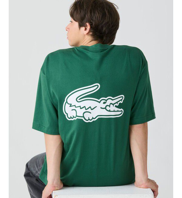 LACOSTE「【オンライン限定】LACOSTE オーバーサイズ バック プリント Tシャツ」|Tシャツ・カットソー|ダークグリーン