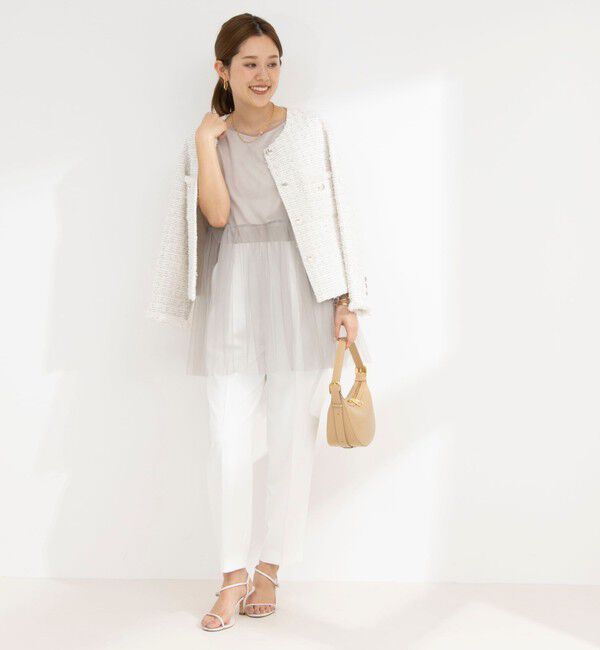 NOLLEY'S「2WAYチュール ノースリーブブラウス」|シャツ・ブラウス|