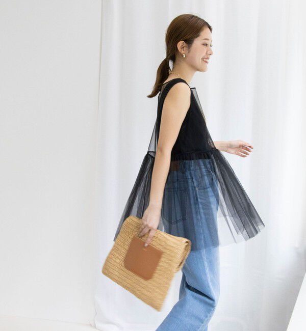 NOLLEY'S「2WAYチュール ノースリーブブラウス」|シャツ・ブラウス|