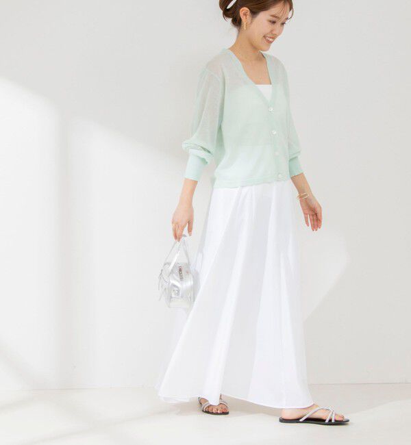 NOLLEY'S sophi「ウォッシャブルタイプライターフレアロングスカート」|スカート|