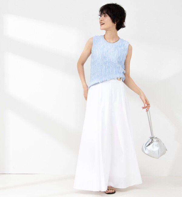 NOLLEY'S sophi「ウォッシャブルタイプライターフレアロングスカート」|スカート|