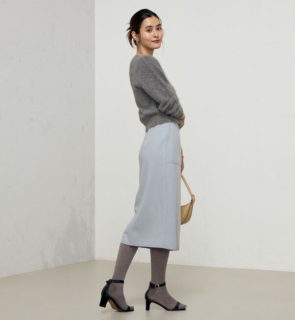 NOLLEY'S sophi「ウォッシャブルダブルジャージハーフジップタイトスカート」|タイト|