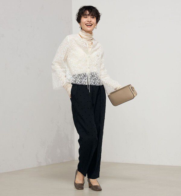 NOLLEY'S「《セットアップ対応》ウォッシャブルBrocheレース2WAYブラウス」|シャツ・ブラウス|