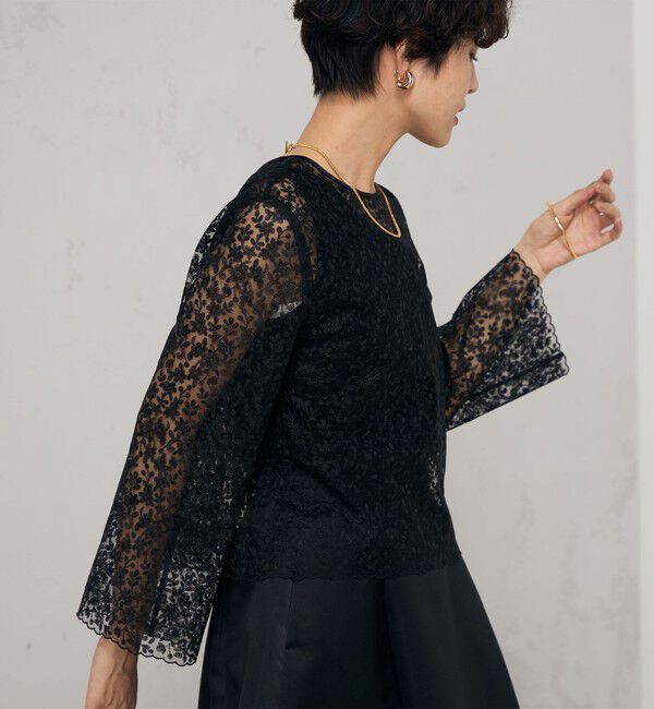 NOLLEY'S「《セットアップ対応》ウォッシャブルBrocheレース2WAYブラウス」|シャツ・ブラウス|