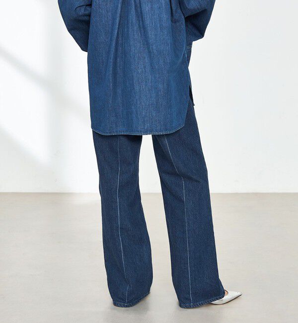 Rie Miller「【RM denim】センタープレスハイウエストデニム」|デニム|