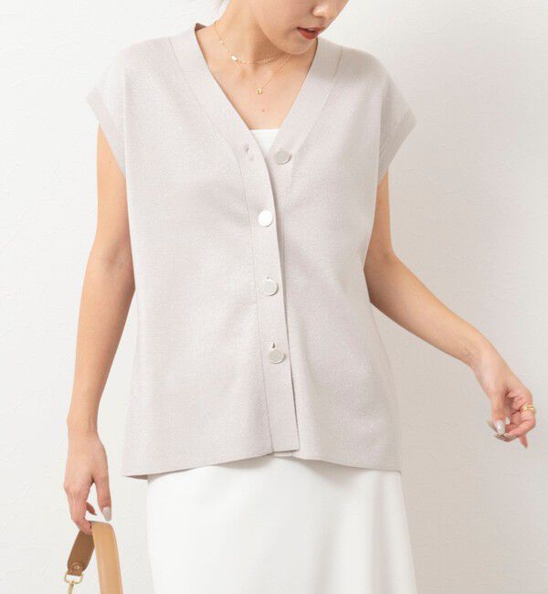 NOLLEY'S sophi「《手洗い可能》《オールシーズン/セットアップ対応》ラメ総針ニットジレ」|ニット・セーター|