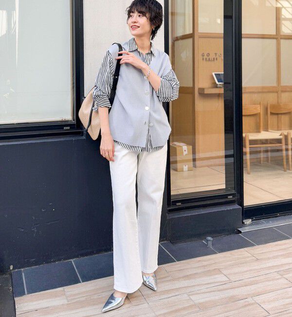 NOLLEY'S sophi「《手洗い可能》《オールシーズン/セットアップ対応》ラメ総針ニットジレ」|ニット・セーター|