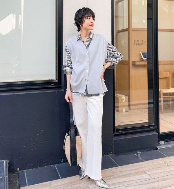 NOLLEY'S sophi「《手洗い可能》《オールシーズン/セットアップ対応》ラメ総針ニットジレ」|ニット・セーター|