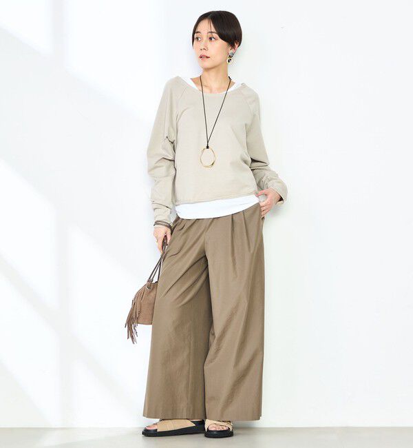 NOLLEY'S「ウォッシャブルエクセルテックタンブラー2タックワイドパンツ」|その他|