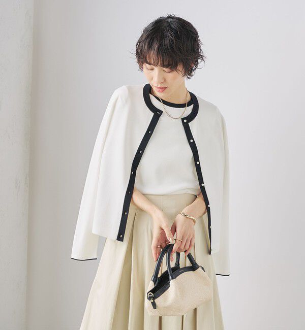 NOLLEY'S sophi「《アンサンブル対応》《手洗い可能》マルチファンクションクルーネックカーディガン」|カーディガン|