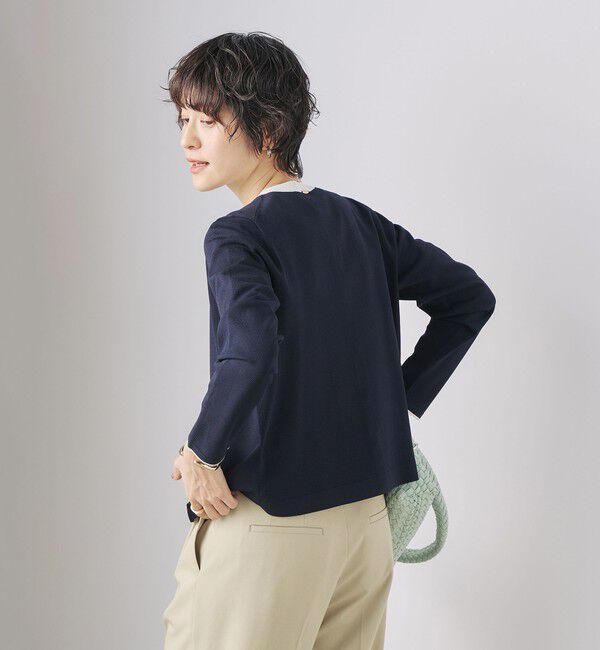 NOLLEY'S sophi「《アンサンブル対応》《手洗い可能》マルチファンクションクルーネックカーディガン」|カーディガン|