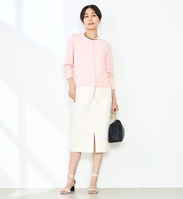 NOLLEY'S sophi「《アンサンブル対応》《手洗い可能》マルチファンクションクルーネックカーディガン」|カーディガン|