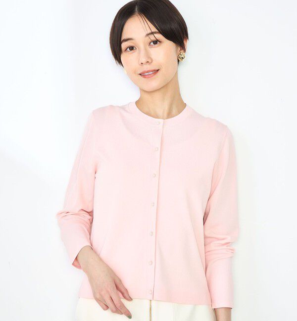 NOLLEY'S sophi「《アンサンブル対応》《手洗い可能》マルチファンクションクルーネックカーディガン」|カーディガン|