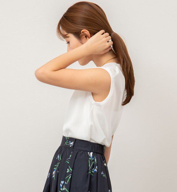 NOLLEY'S「《アンサンブル対応》ハーフシアーノースリーブプルオーバーニット」|ニット・セーター|