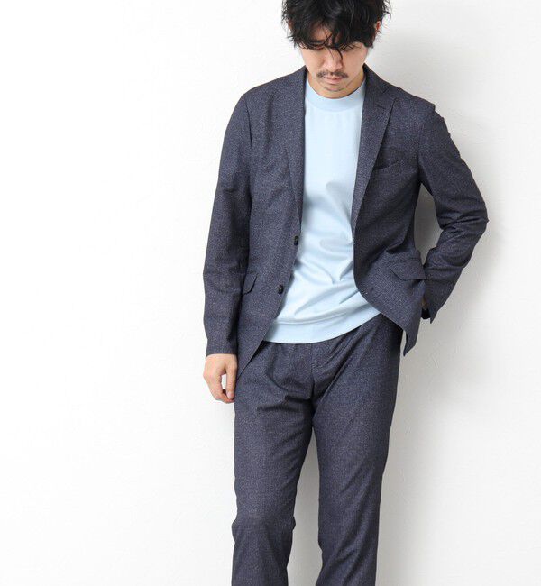 NOLLEY'S goodman「《ビジカジ/セットアップ対応》ドットサッカーストレッチジャケット 25SS」|テーラードジャケット|