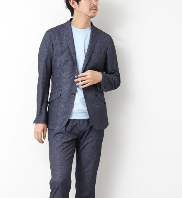 NOLLEY'S goodman「《ビジカジ/セットアップ対応》ドットサッカーストレッチジャケット 25SS」|テーラードジャケット|