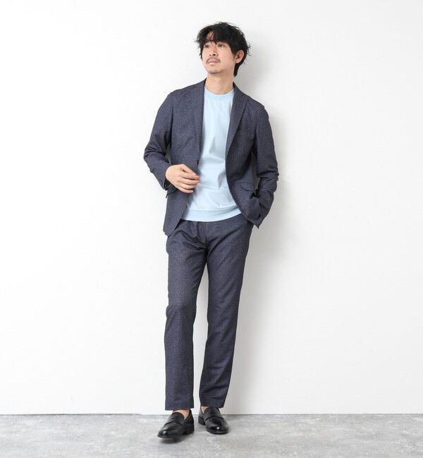 NOLLEY'S goodman「《ビジカジ/セットアップ対応》ドットサッカーストレッチジャケット 25SS」|テーラードジャケット|