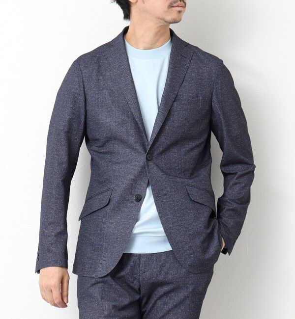 NOLLEY'S goodman「《ビジカジ/セットアップ対応》ドットサッカーストレッチジャケット 25SS」|テーラードジャケット|