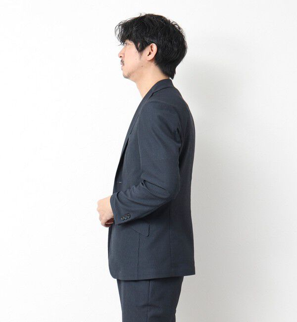 NOLLEY'S goodman「《ビジカジ/セットアップ対応》ドットサッカーストレッチジャケット 25SS」|テーラードジャケット|