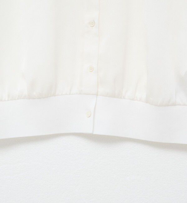 NOLLEY'S「裾リブサテンシフォンフレンチシャツ」|シャツ・ブラウス|