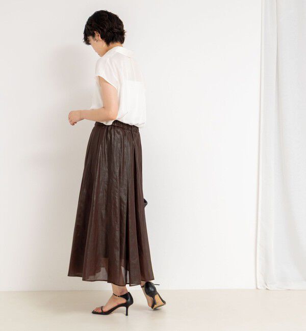 NOLLEY'S「裾リブサテンシフォンフレンチシャツ」|シャツ・ブラウス|