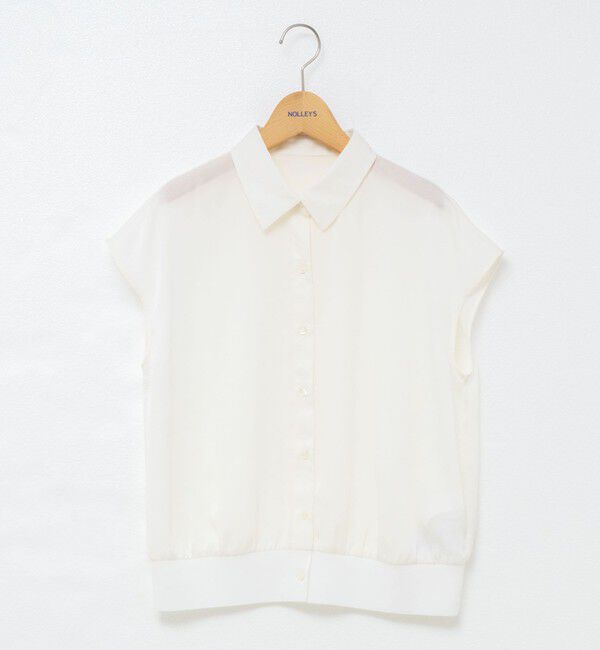 NOLLEY'S「裾リブサテンシフォンフレンチシャツ」|シャツ・ブラウス|