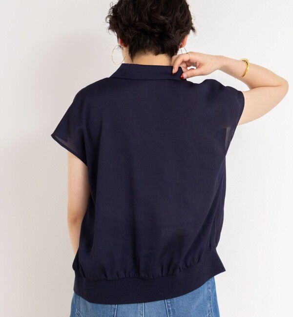 NOLLEY'S「裾リブサテンシフォンフレンチシャツ」|シャツ・ブラウス|