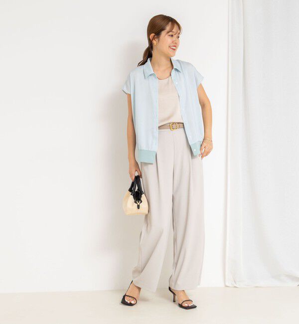 NOLLEY'S「裾リブサテンシフォンフレンチシャツ」|シャツ・ブラウス|