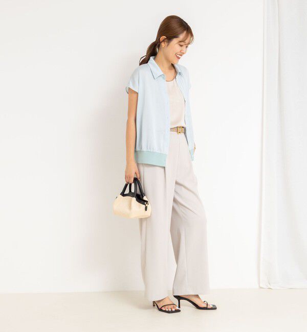 NOLLEY'S「裾リブサテンシフォンフレンチシャツ」|シャツ・ブラウス|