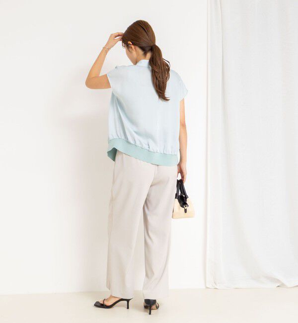 NOLLEY'S「裾リブサテンシフォンフレンチシャツ」|シャツ・ブラウス|