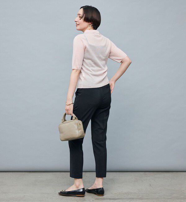 NOLLEY'S sophi「《手洗い可能》ワイドリブシアーポロ衿カーディガン」|カーディガン|