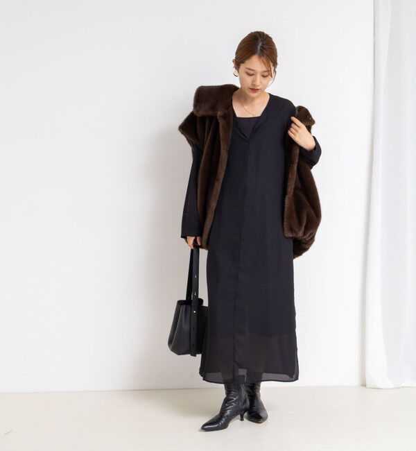 Rie Miller「カフタンシフォンワンピース」|ワンピース|