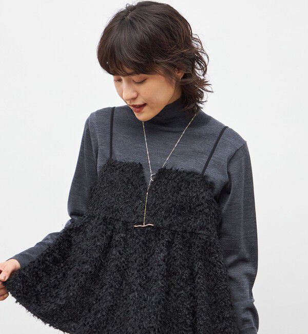 NOLLEY'S sophi「《セットアップ対応》ウォッシャブルフェザーチュールキャミブラウス」|キャミソール|