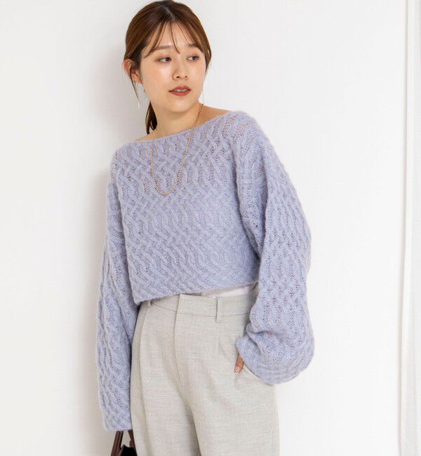 NOLLEY'S sophi「【WALANCE/ワランス】wool mohair cable cropped cardigan」|カーディガン|