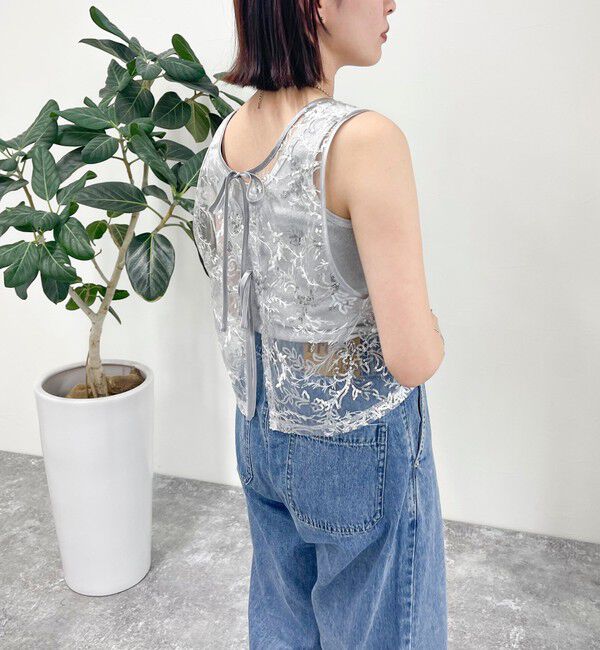 fredy emue「キラキラ2WAYベスト」|ベスト・ジレ|