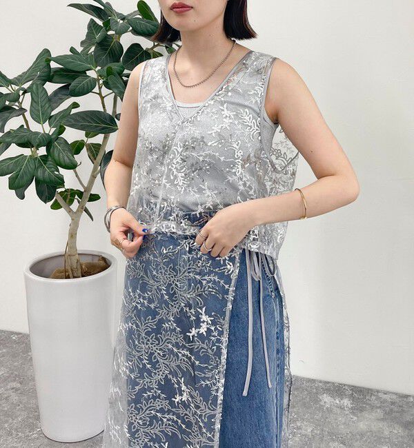 fredy emue「キラキラ2WAYベスト」|ベスト・ジレ|