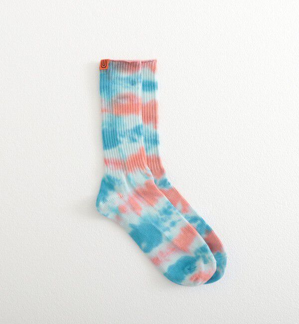 GLOSTER「【UNIVERSAL OVERALL/ユニバーサルオーバーオール】タイダイ柄リブソックス」|ソックス|