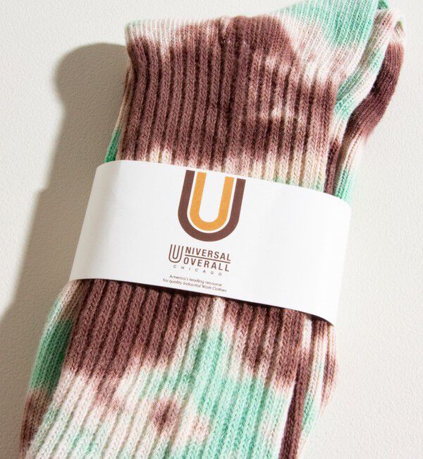 GLOSTER「【UNIVERSAL OVERALL/ユニバーサルオーバーオール】タイダイ柄リブソックス」|ソックス|