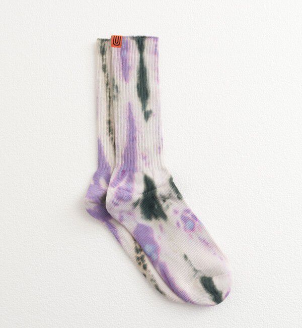 GLOSTER「【UNIVERSAL OVERALL/ユニバーサルオーバーオール】タイダイ柄リブソックス」|ソックス|