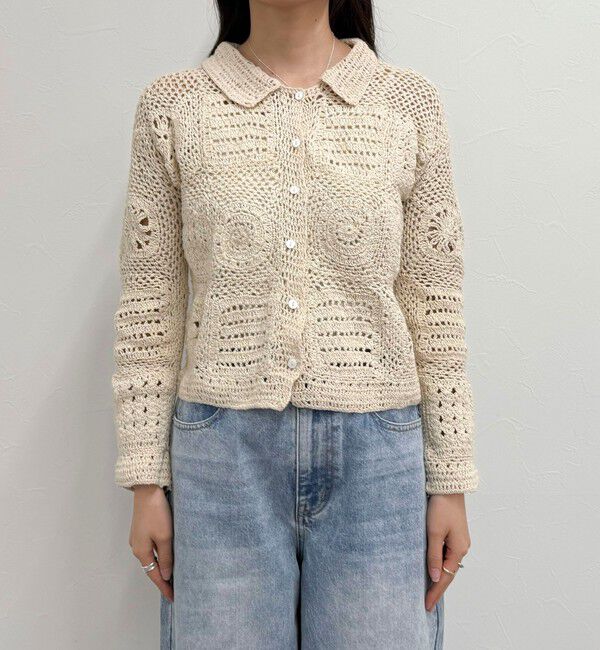fredy emue「MADE INDIA クロシェ編みカーディガン」|カーディガン|