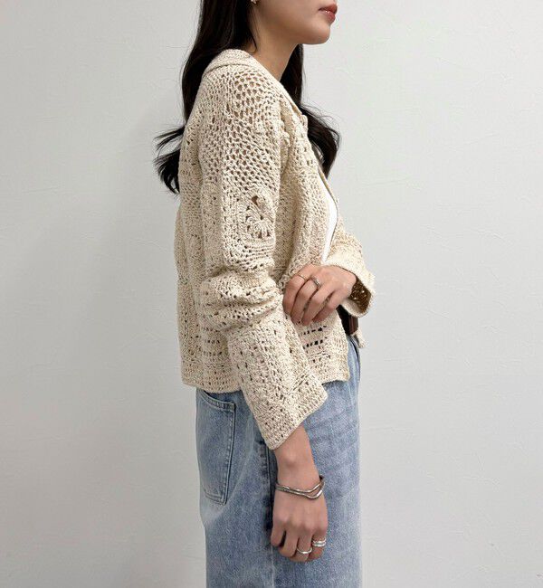 fredy emue「MADE INDIA クロシェ編みカーディガン」|カーディガン|