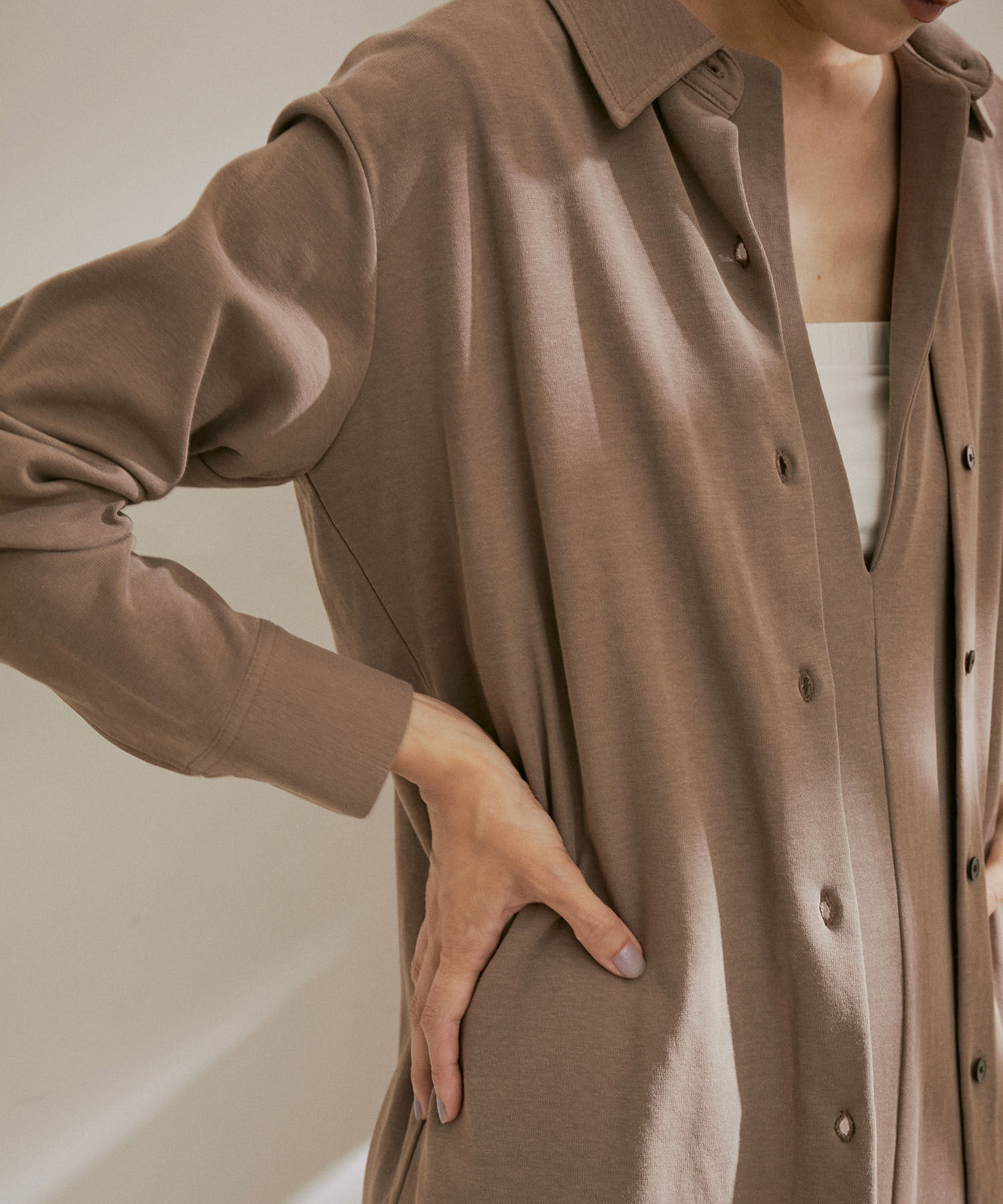 SALON adam et rope'「KINANポンチシャツ【洗える】」|シャツ・ブラウス|