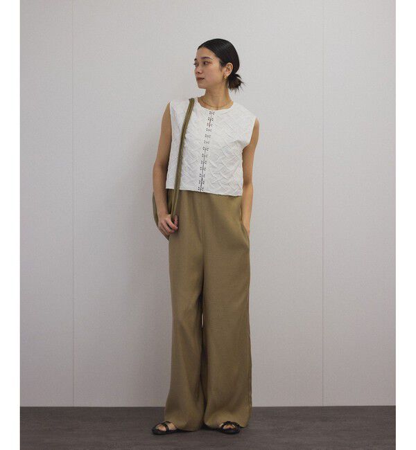 SALON adam et rope'「【WEB限定】ハンドスモッキングジレ / ベスト」|ベスト・ジレ|